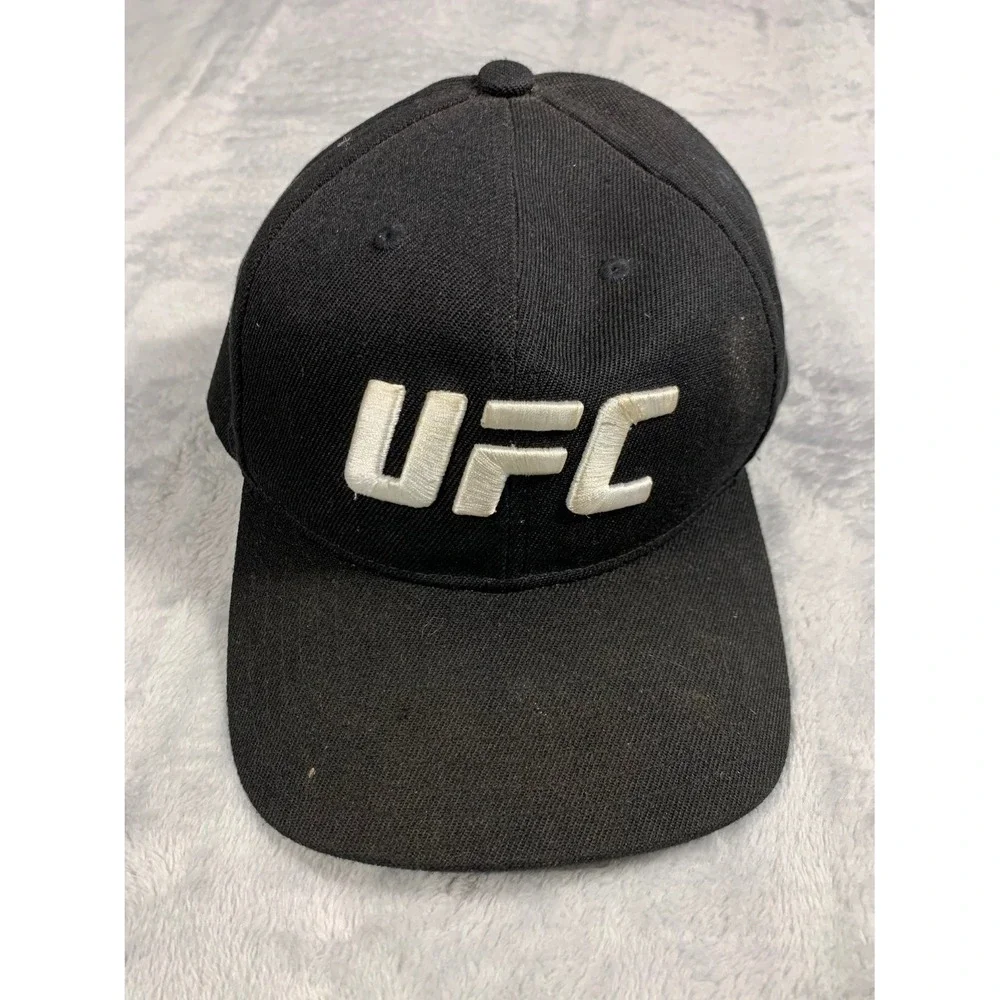 Ufc Official Licensed Product Mens Black Hat Branded Interior Taping Adjustable